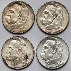 Piłsudski, 5 zloty 1935 - set (4pc)