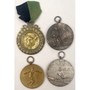 Polska, Medale sportowe 1926-1938 - zestaw (4szt)