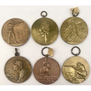 Wojskowe Medale Sportowe 1928-1931 - zestaw (6szt)