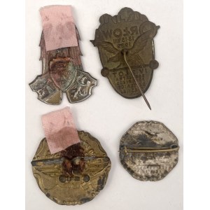 Towarzystwo Gimnastyczne Sokół Przypinki okolicznościowe 1927-1939 - zestaw (4szt)