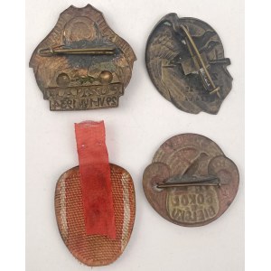 Towarzystwo Gimnastyczne Sokół Przypinki okolicznościowe 1925-1934 - zestaw (4szt)