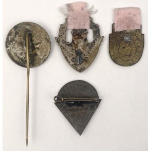 Towarzystwo Gimnastyczne Sokół Przypinki okolicznościowe 1924-1938 - zestaw (4szt)
