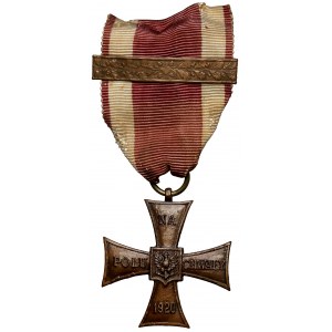 II RP, Krzyż Walecznych 1920 mały Knedler [45149] - z jednym okuciem