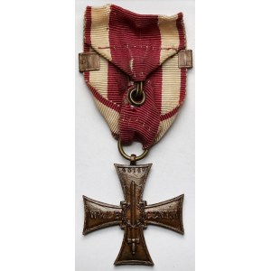 II RP, Krzyż Walecznych 1920 mały Knedler [45149] - z jednym okuciem