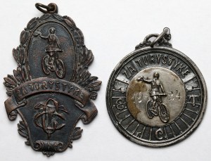 Société des cyclistes, Médailles du tourisme 1923-1924 - set (2pcs)