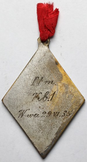 Prépa militaire des chemins de fer, Médaille 1935 - Concours de tir principal IV m.