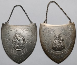 Our Lady of Czestochowa and Ostra Bramska guttergraph, Veritas, Silver - set (2pcs)