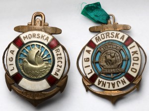 Insignes, River Maritime League et Maritime and Colonial League - set (2pc)