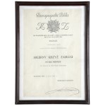 II RP, Croix du mérite en argent - Stanisław Owczarski - en argent - avec diplôme