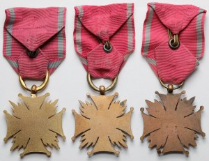 Second Republic, Gold, Silver and Bronze Cross of Merit - set (3pcs)