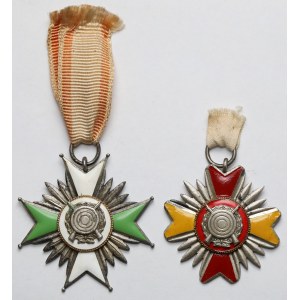 Kurkowe Bractwo Strzeleckie (?) Nagrody za II miejsce 1937-1938 - zestaw (2szt)