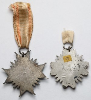 Kurkowe Bractwo Strzeleckie ( ?) Prix pour la deuxième place 1937-1938 - ensemble (2pcs)