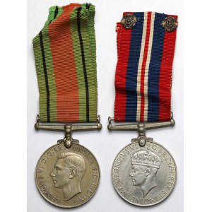 Wlk. Brytania, The Defence Medal i War Medal - zestaw (2szt)