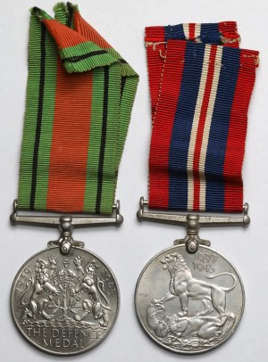 UK, The Defence Medal and War Medal - set (2pcs)