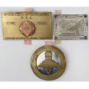 Plakiety okolicznościowe 1935-1937 - zestaw (3szt)