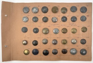 PSZnZ et PRL, Boutons militaires et officiels - set (35pcs)