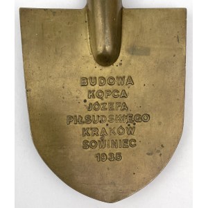 Łopatka pamiątkowa Budowa Kopca Józefa Piłsudskiego Kraków Sowiniec 1935