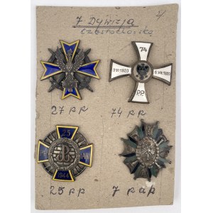 PRL / III RP, Odznaki kombatanckie - zestaw (4szt)
