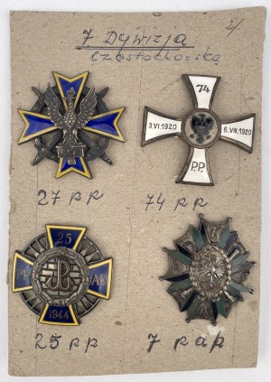 People's Republic / Third Republic, Veterans badges - set (4pcs)