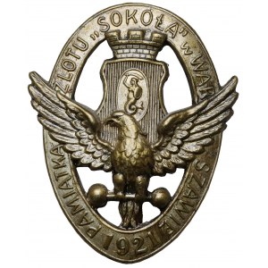 Towarzystwo Gimnastyczne Sokół - Przypinka, Zlot Sokoła w Warszawskie 1921