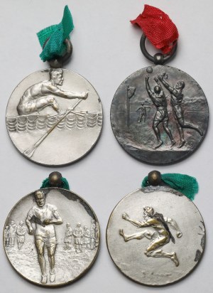 Silver-plated Sports Medals 1930-1938 - set (4pcs)