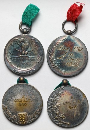 Silver-plated Sports Medals 1930-1938 - set (4pcs)