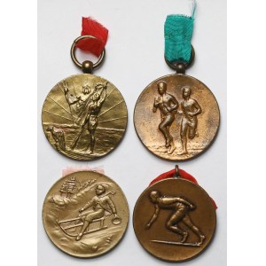 Brązowe Medale Sportowe 1929(?)-1936 - zestaw (4szt)