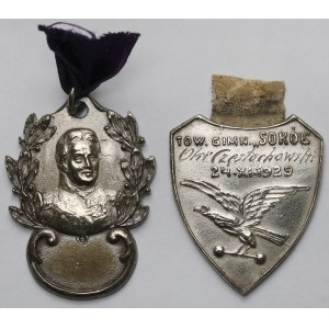 Towarzystwo Gimnastyczne Sokół, Żetony okolicznościowe 1925-1929 - zestaw (2szt)