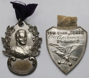 Sokol Gymnastic Society, Commemorative tokens 1925-1929 - set (2pcs)