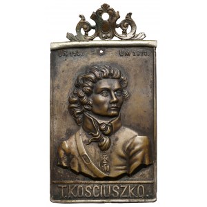 Plakieta mosiężna - Tadeusz Kościuszko (XIX w.)