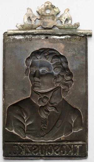 Plaque en laiton - Tadeusz Kościuszko (19e siècle)