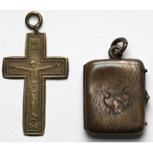 Europa, Brązowy Krzyżyk i Sekretnik (XIX/XX w.) - zestaw (2szt)