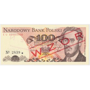 100 zł 1979 - WZÓR - EU 0000000 - No.2839
