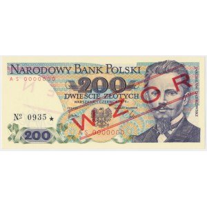 200 zł 1979 - WZÓR - AS 0000000 - No.0677