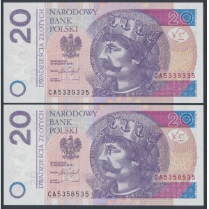 20 zł 2016 - CA - 5339335 i 5358535 - radarowe (2szt)