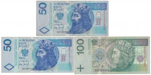 Lot de 2x £50 et £100 1994 - AA, AB (3pcs)