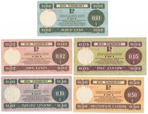PEWEX 10 - 50 cents 1979 - set sans 25 cents (5pcs)