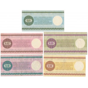 PEWEX 10 - 50 centów 1979 - zestaw bez 25 centów (5szt)
