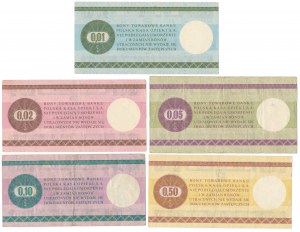 PEWEX 10 - 50 cents 1979 - set sans 25 cents (5pcs)