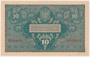 10 mkp 1919 August - II Serja H (Mił.25a)