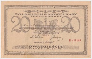 20 mkp 1919 mai - K - 6 chiffres séparés par une virgule - RARE