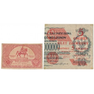 5 i 50 groszy 1924 - zestaw (2szt)