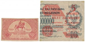5 and 50 pennies 1924 - set (2pcs)