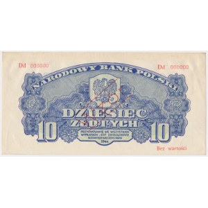 10 złotych 1944 ...owe - WZÓR - Dd 000000 - RZADKI