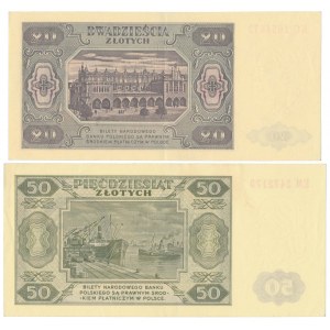 20 i 50 zł 1948 - zestaw (2szt)