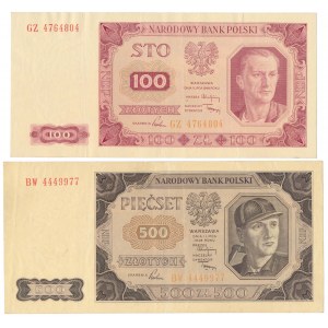 100 i 500 zł 1948 - zestaw (2szt)