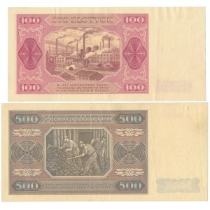 100 i 500 zł 1948 - zestaw (2szt)