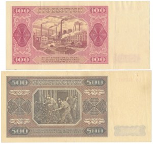 100 et 500 PLN 1948 - set (2pcs)