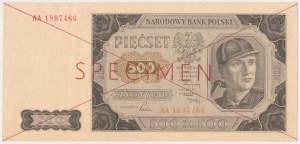 500 zloty 1948 - SPECIMEN - AA