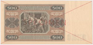 500 zloty 1948 - SPECIMEN - AA